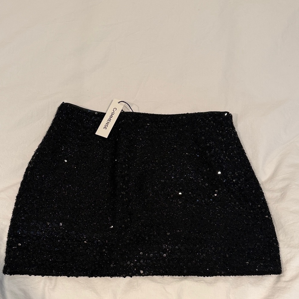 Black Sequin Skirt
